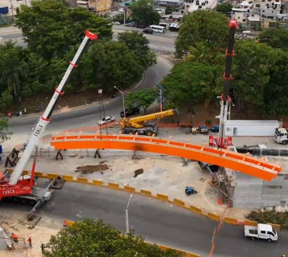 Anuncian desvío temporal en la Prolongación 27 de Febrero por instalación de vigas en paso a desnivel