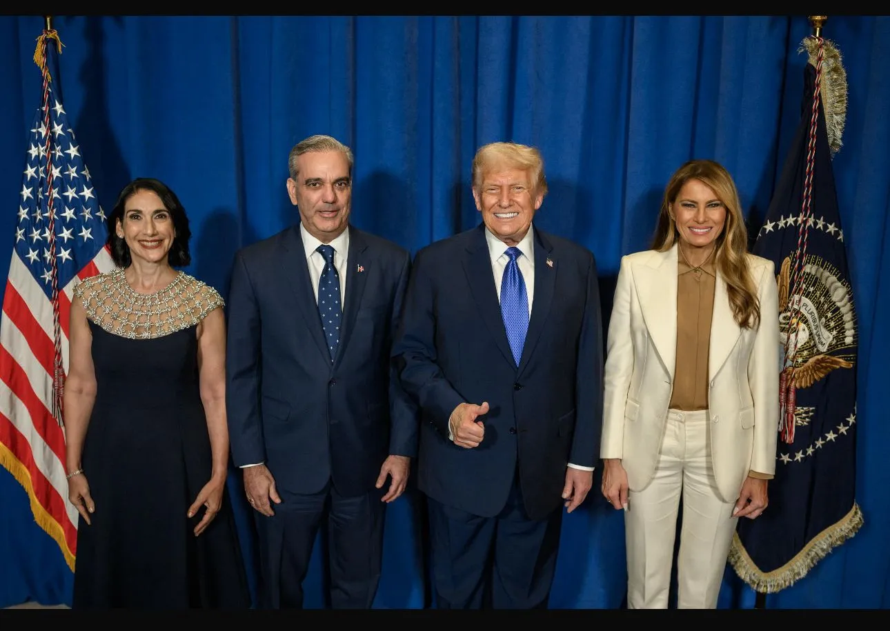 Abinader publica foto con los Trump en la ONU y reitera invitación para la Cumbre de las Américas