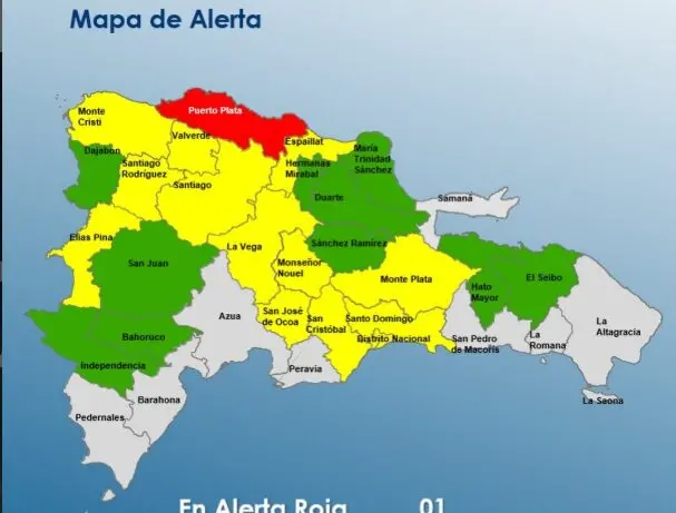 COE coloca 23 provincias y el DN en alerta